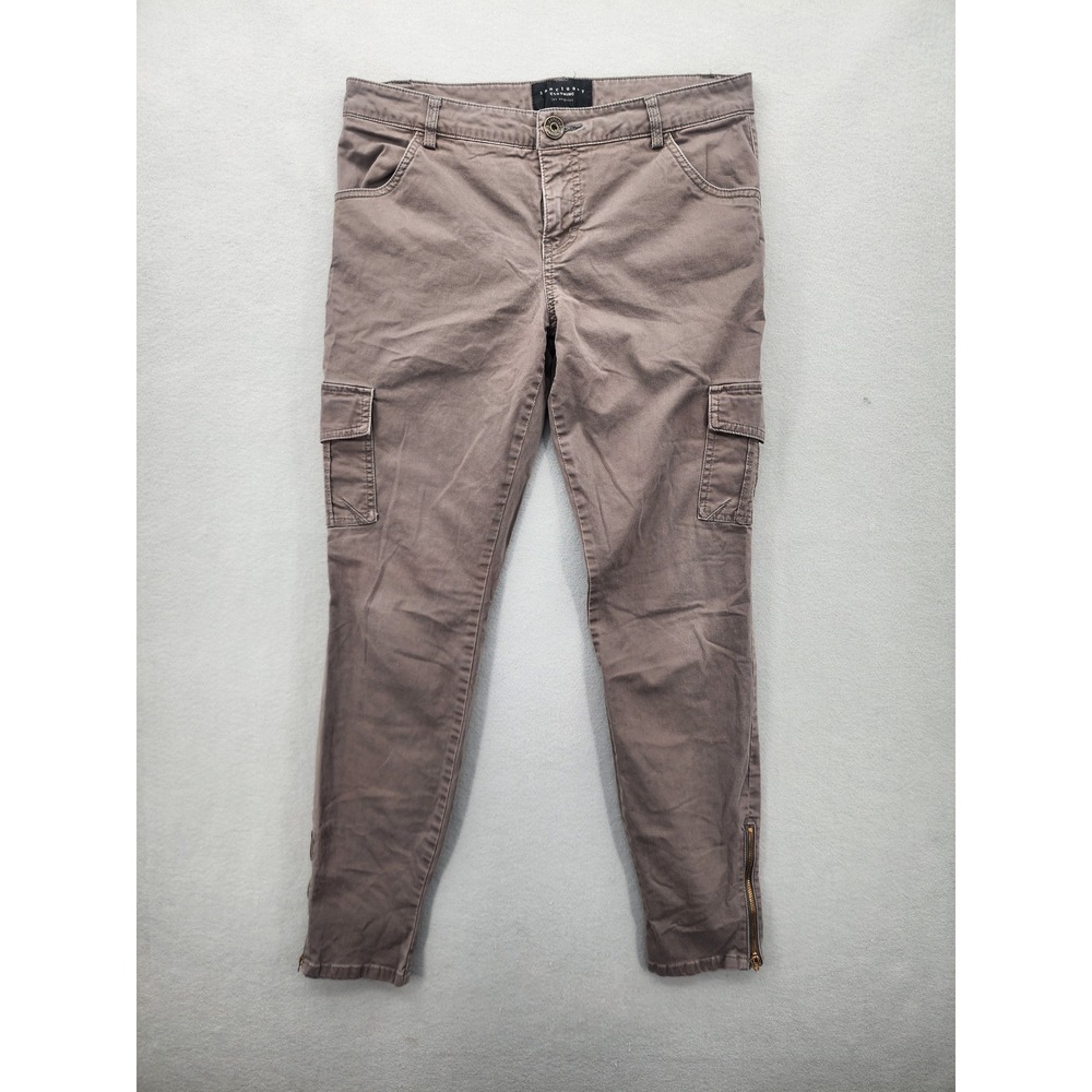 Sanctuary Clothing Cargo Pants Womens 29 Brown Skinny Utility Ankle Zip Slim Fit